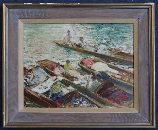 Jacques-Emile Blanche (1861-1942) On The River (1911) 10.25 x 13.5in.